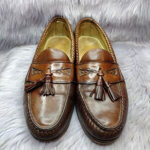 Vtg Allen Edmonds Maxfield Tassel Brown Leather Slip On Loafers Men Sz 12 A USA